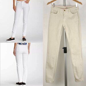 Kate Spade Broome Street Playing Hooky Cream Mid Rise Slim Fit Denim Jeans Sz 26